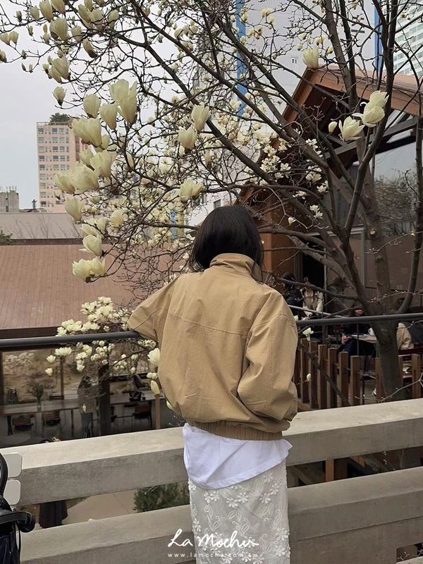 雙扣立領風衣外套